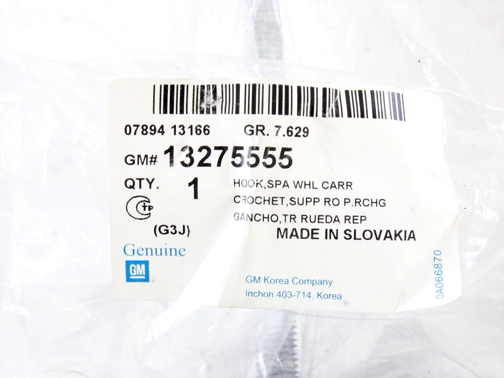 NOSILEC REZERVNEGA KOLESA OEM N. 13275555 ORIGINAL REZERVNI DEL CHEVROLET ORLANDO MK1 (2010 - 2018)DIESEL LETNIK 2011