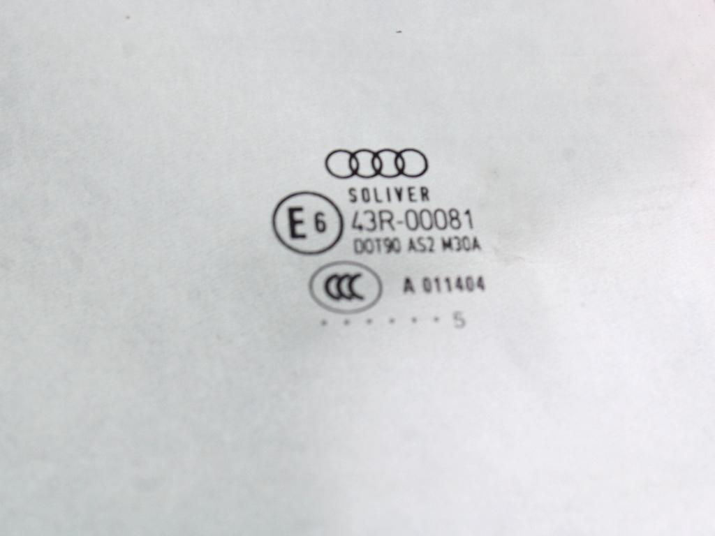 STEKLO ZADNJIH DESNIH VRAT OEM N. 8E9845026 ORIGINAL REZERVNI DEL AUDI A4 B7 8EC 8ED 8HE BER/SW/CABRIO (2004 - 2007) DIESEL LETNIK 2005