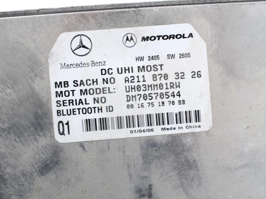 RACUNALNIK TELEFONA  OEM N. A2118703226 ORIGINAL REZERVNI DEL MERCEDES CLASSE ML W164 (2005-2008)DIESEL LETNIK 2006