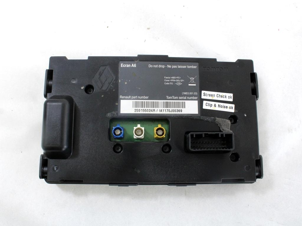 NAVIGCIJA  OEM N. 259155024R ORIGINAL REZERVNI DEL RENAULT CLIO BR0//1 CR0/1 KR0/1 MK3 R (05/2009 - 2013) BENZINA LETNIK 2010