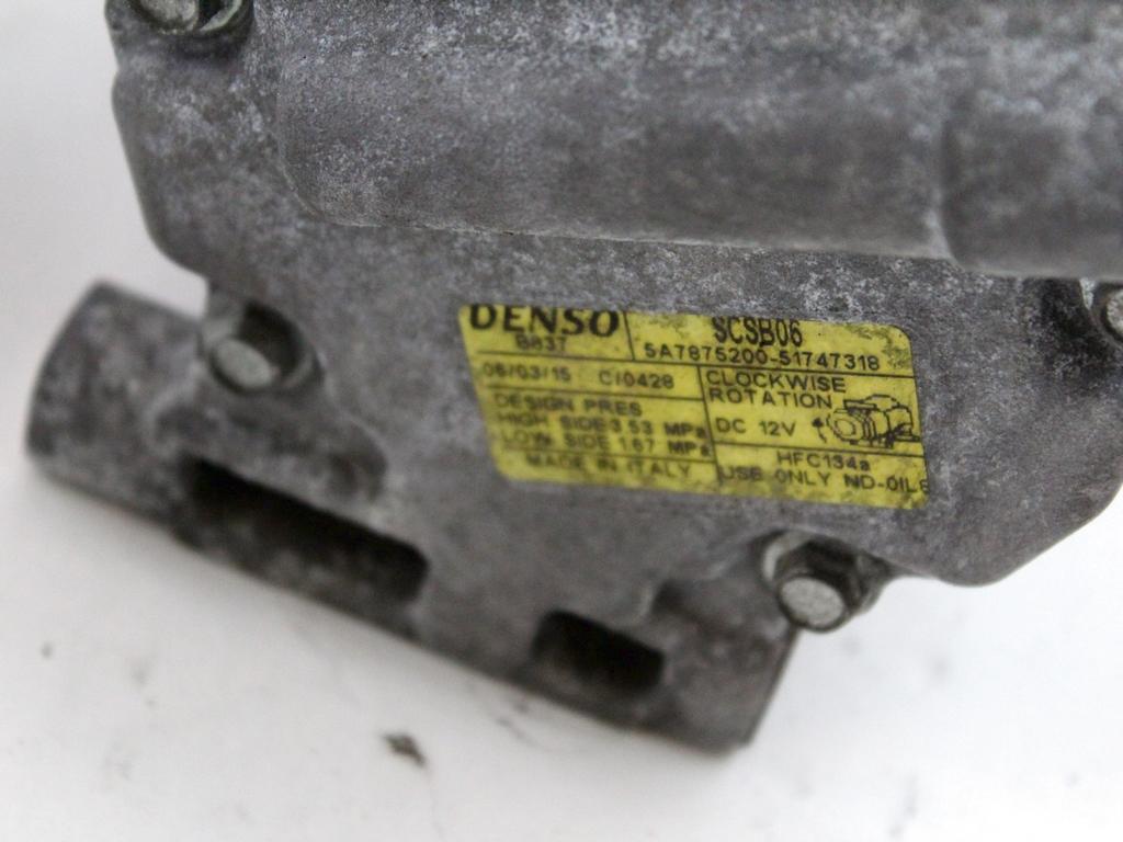 KOMPRESOR KLIME  OEM N. 51747318 ORIGINAL REZERVNI DEL FIAT PANDA 169 (2003 - 08/2009) BENZINA LETNIK 2006