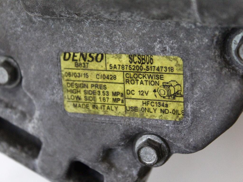 KOMPRESOR KLIME  OEM N. 51747318 ORIGINAL REZERVNI DEL FIAT PANDA 169 (2003 - 08/2009) BENZINA LETNIK 2006
