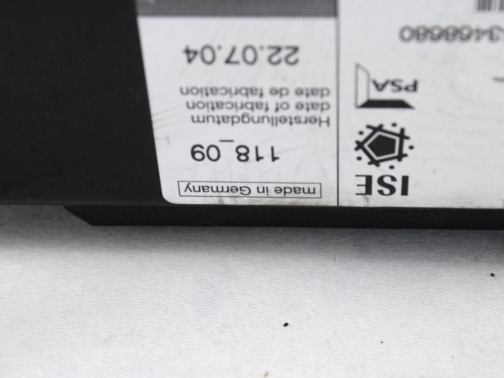 ZASCITNI SISTEM OEM N. 9643468680 ORIGINAL REZERVNI DEL PEUGEOT 307 3A/B/C/E/H BER/SW/CABRIO (2001 - 2009) BENZINA LETNIK 2005