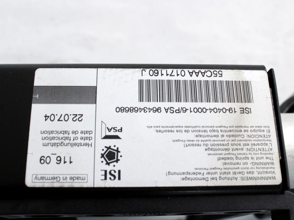 ZASCITNI SISTEM OEM N. 9643468680 ORIGINAL REZERVNI DEL PEUGEOT 307 3A/B/C/E/H BER/SW/CABRIO (2001 - 2009) BENZINA LETNIK 2005
