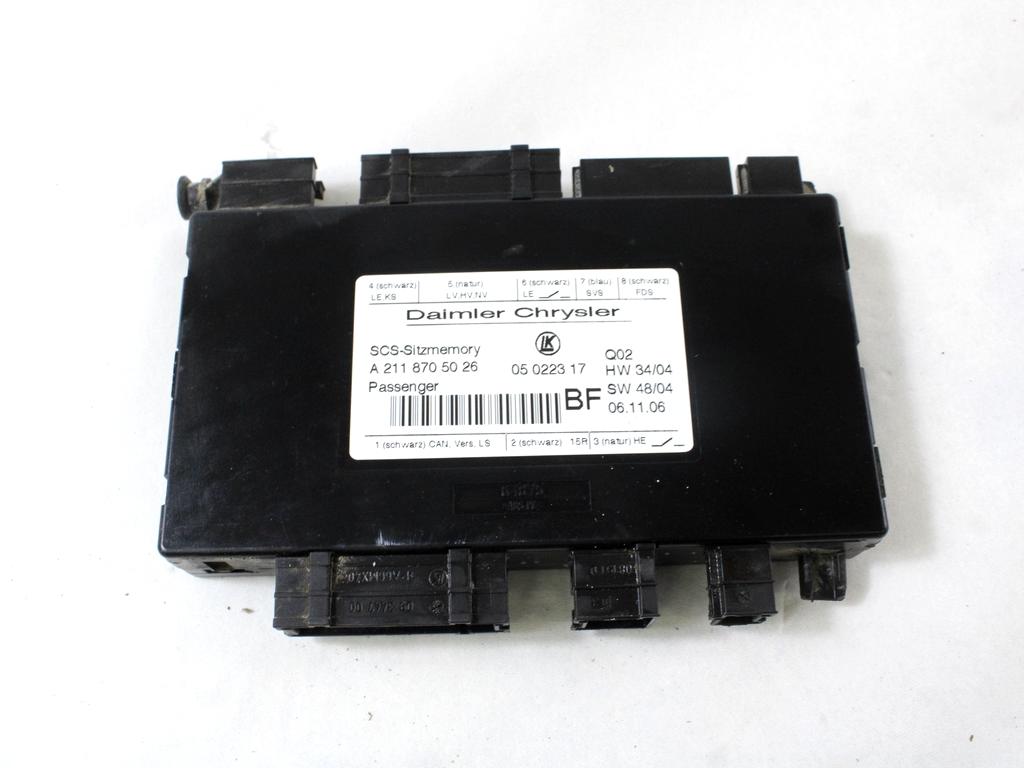 SEDEZNI MODUL OEM N. A2118705026 ORIGINAL REZERVNI DEL MERCEDES CLASSE R W251 (2005 - 2010)DIESEL LETNIK 2007