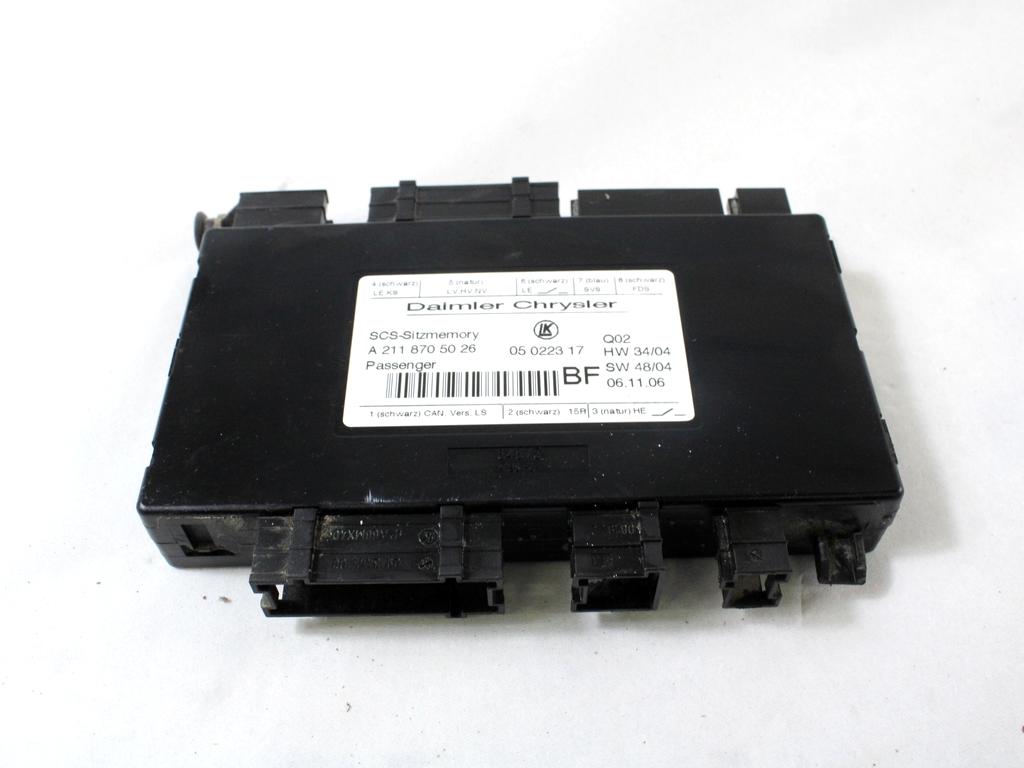 SEDEZNI MODUL OEM N. A2118705026 ORIGINAL REZERVNI DEL MERCEDES CLASSE R W251 (2005 - 2010)DIESEL LETNIK 2007