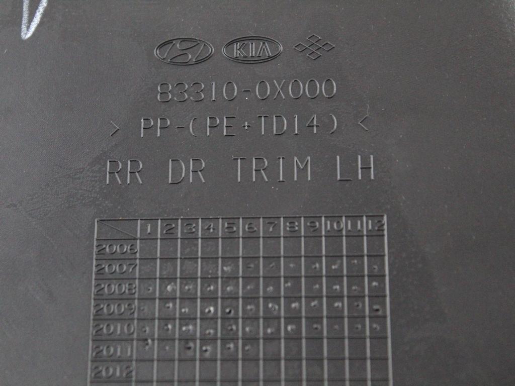 VRATNI PANEL OEM N. PNPSTHYI10PAMK1RBR5P ORIGINAL REZERVNI DEL HYUNDAI I10 PA MK1 R (2010- 2013) BENZINA LETNIK 2011