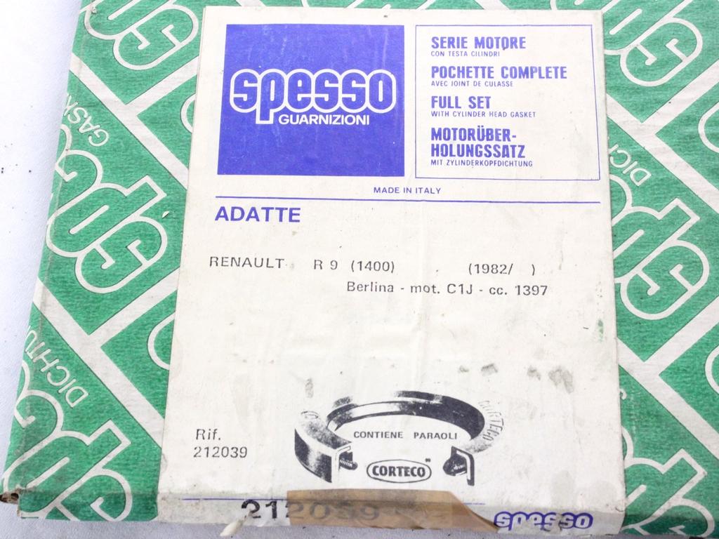 212039 KIT GUARNIZIONI MOTORE SPESSO RENAULT 9 1.4 B RICAMBIO NUOVO