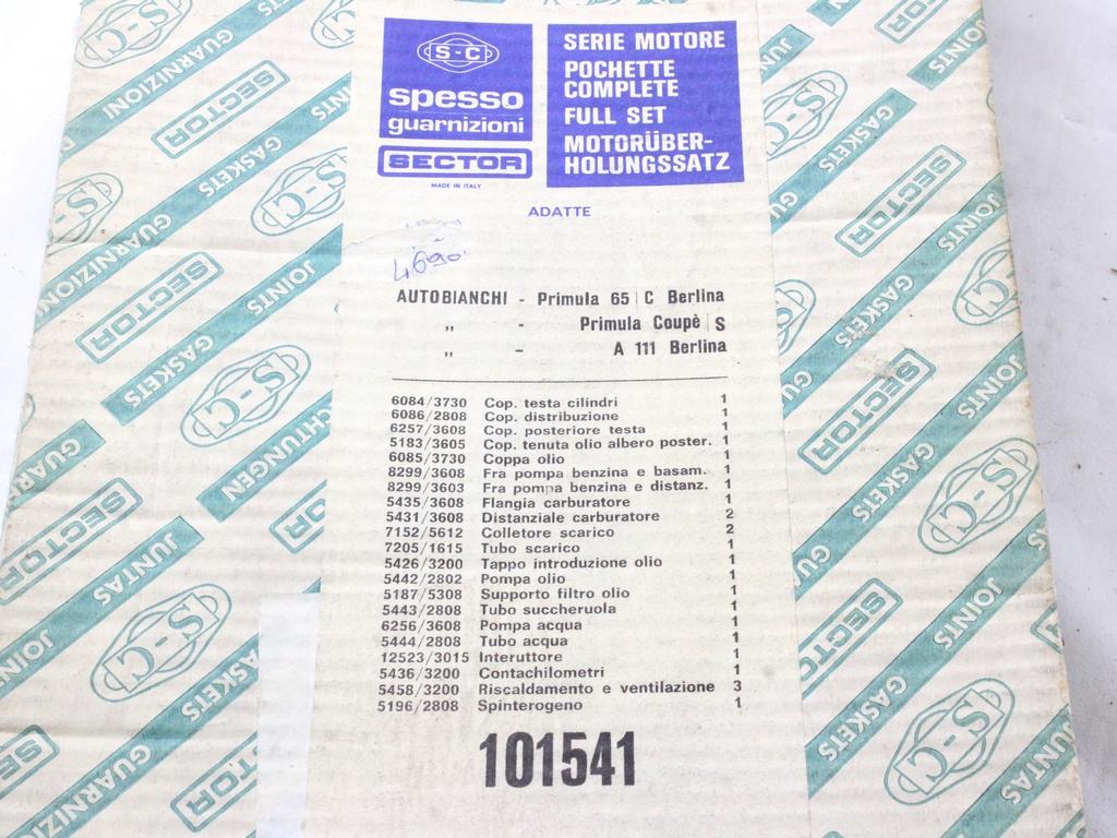 101541 KIT GUARNIZIONI MOTORE SPESSO AUTOBIANCHI PRIMULA 65 RICAMBIO NUOVO GUARNIZIONE TESTATA E PARTI MANCANTI