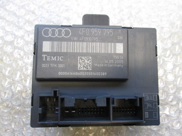 RACUNALNIK VRAT IN STEKEL OEM N. 4F0959795 ORIGINAL REZERVNI DEL AUDI A6 C6 4F2 4FH 4F5 BER/SW/ALLROAD (07/2004 - 10/2008) DIESEL LETNIK 2005