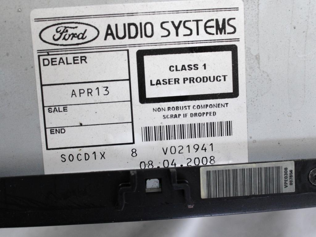 RADIO CD / OJACEVALNIK / IMETNIK HIFI OEM N. 7M5T-18C939-EA ORIGINAL REZERVNI DEL FORD FOCUS DA HCP DP MK2 R BER/SW (2008 - 2011) DIESEL LETNIK 2008