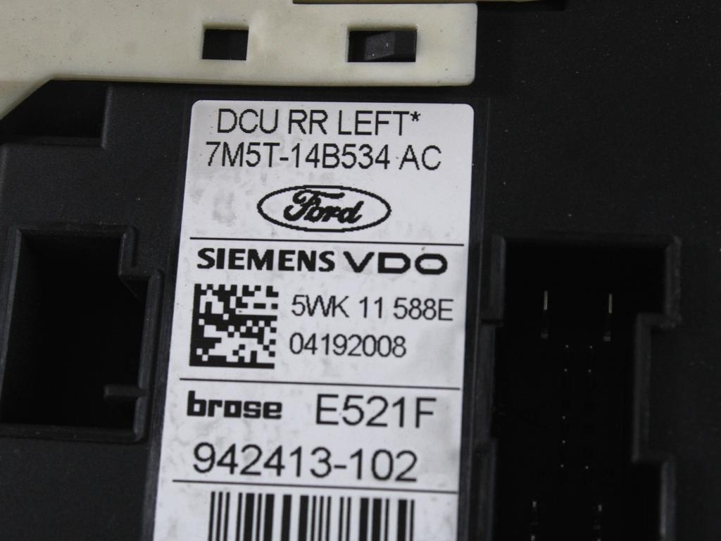 MEHANIZEM DVIGA ZADNJIH STEKEL  OEM N. 18936 SISTEMA ALZACRISTALLO PORTA POSTERIORE ELETT ORIGINAL REZERVNI DEL FORD FOCUS DA HCP DP MK2 R BER/SW (2008 - 2011) DIESEL LETNIK 2008