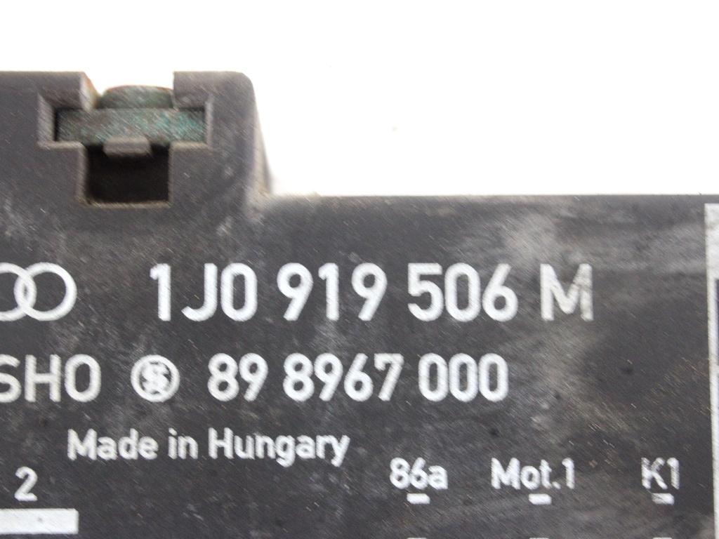 KRMILNA ENOTA ELEKTRICNEGA VENTILATORJA OEM N. 1J0919506M ORIGINAL REZERVNI DEL VOLKSWAGEN POLO 9N (10/2001 - 2005) BENZINA LETNIK 2002
