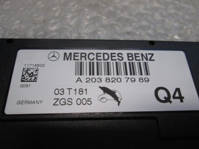 OJACEVALEC / ANTENA OEM N. A2038207989 ORIGINAL REZERVNI DEL MERCEDES CLASSE C W203 BER/SW (2000 - 2007) DIESEL LETNIK 2003