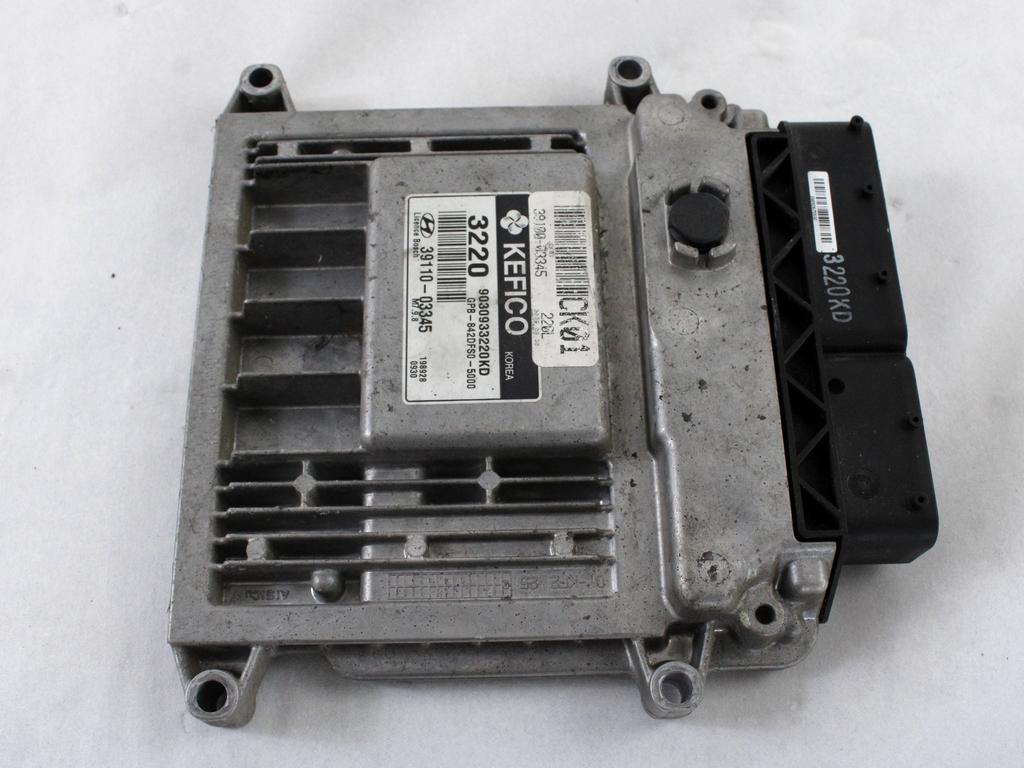 OSNOVNA KRMILNA ENOTA DDE / MODUL ZA VBRIZGAVANJE OEM N. 39100-03345 ORIGINAL REZERVNI DEL HYUNDAI I20 PB PBT MK1 (2008 - 2012)BENZINA/GPL LETNIK 2010