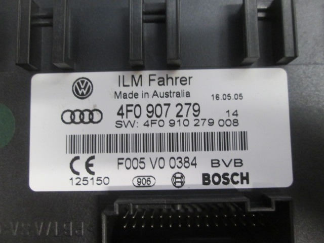 KONTROLA UDOBJA (BLUE & ME) OEM N. 4F0907279 ORIGINAL REZERVNI DEL AUDI A6 C6 4F2 4FH 4F5 BER/SW/ALLROAD (07/2004 - 10/2008) DIESEL LETNIK 2005