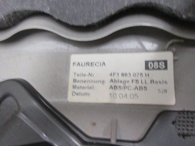 MONTA?NI DELI /  ARMATURNE PLOSCE SPODNJI OEM N. 4F1863075H ORIGINAL REZERVNI DEL AUDI A6 C6 4F2 4FH 4F5 BER/SW/ALLROAD (07/2004 - 10/2008) DIESEL LETNIK 2005