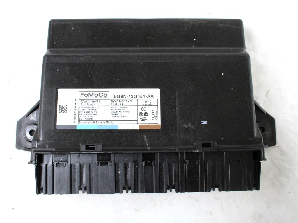 CENTRALNO ZAKLEPANJE OEM N. 8G9N-19G481-AA ORIGINAL REZERVNI DEL JAGUAR XF X250 MK1 (2008 - 2011)BENZINA LETNIK 2009