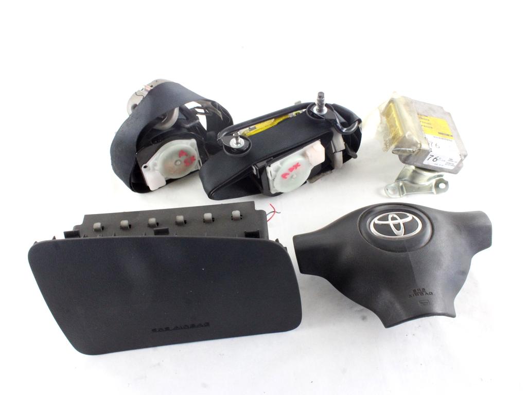 89170-0D090 KIT AIRBAG TOYOTA YARIS 1.4 D 55KW 5M 3P (2005) RICAMBIO USATO CON CENTRALINA AIRBAG, AIRBAG VOLANTE, AIRBAG PASSEGGERO, PRETENSIONATORI CINTURE DI SICUREZZA 45130-0D101-B0 739700D050B0 73210-0D011 73220-0D061