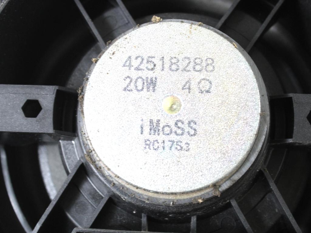 ZVOCNIKI OEM N. 42518288 ORIGINAL REZERVNI DEL OPEL KARL C16 (2015 - 2019)BENZINA/GPL LETNIK 2018