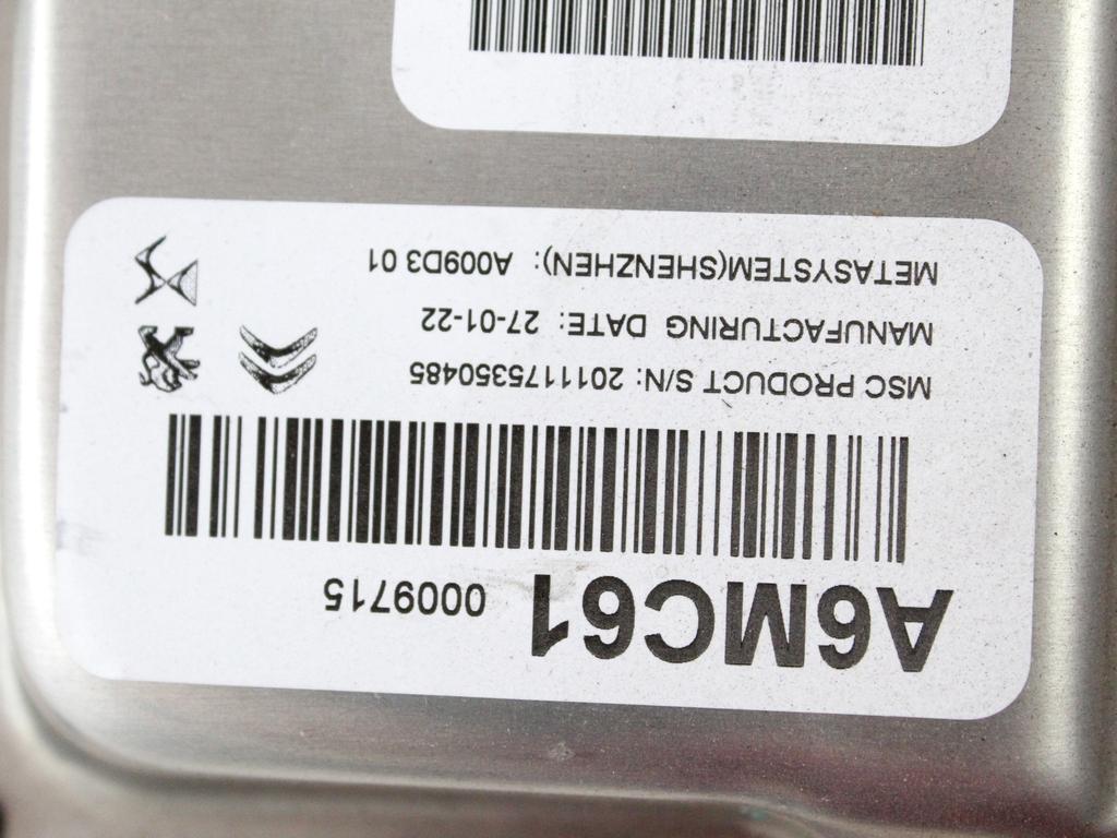 HYBRID BATERIJE OEM N. 9845765680 ORIGINAL REZERVNI DEL DS DS4 D41 MK2 (DAL 2021)IBRIDO (ELETRICO-BENZINA) LETNIK 2022