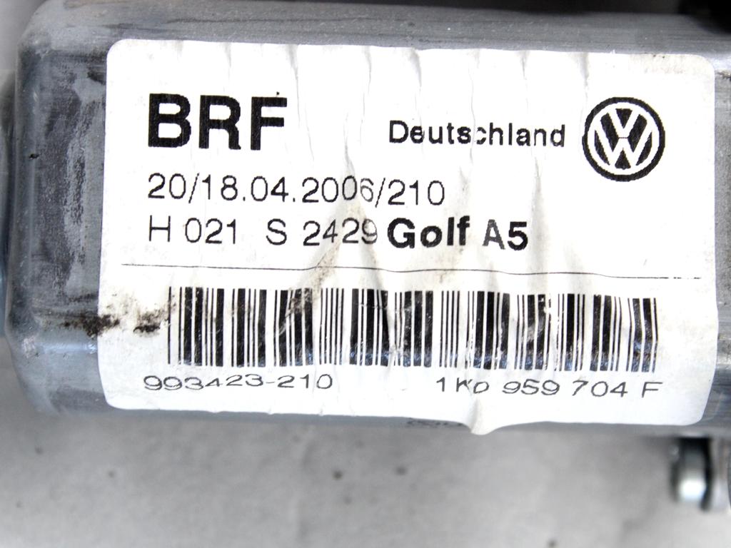 MEHANIZEM DVIGA ZADNJIH STEKEL  OEM N. 17484 SISTEMA ALZACRISTALLO PORTA POSTERIORE ELETT ORIGINAL REZERVNI DEL VOLKSWAGEN GOLF V 1K1 1K5 MK5 BER/SW (02/2004-11/2008) DIESEL LETNIK 2006