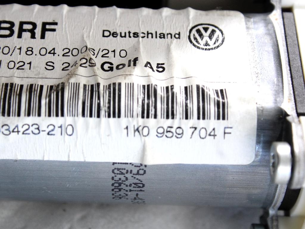 MEHANIZEM DVIGA ZADNJIH STEKEL  OEM N. 17484 SISTEMA ALZACRISTALLO PORTA POSTERIORE ELETT ORIGINAL REZERVNI DEL VOLKSWAGEN GOLF V 1K1 1K5 MK5 BER/SW (02/2004-11/2008) DIESEL LETNIK 2006