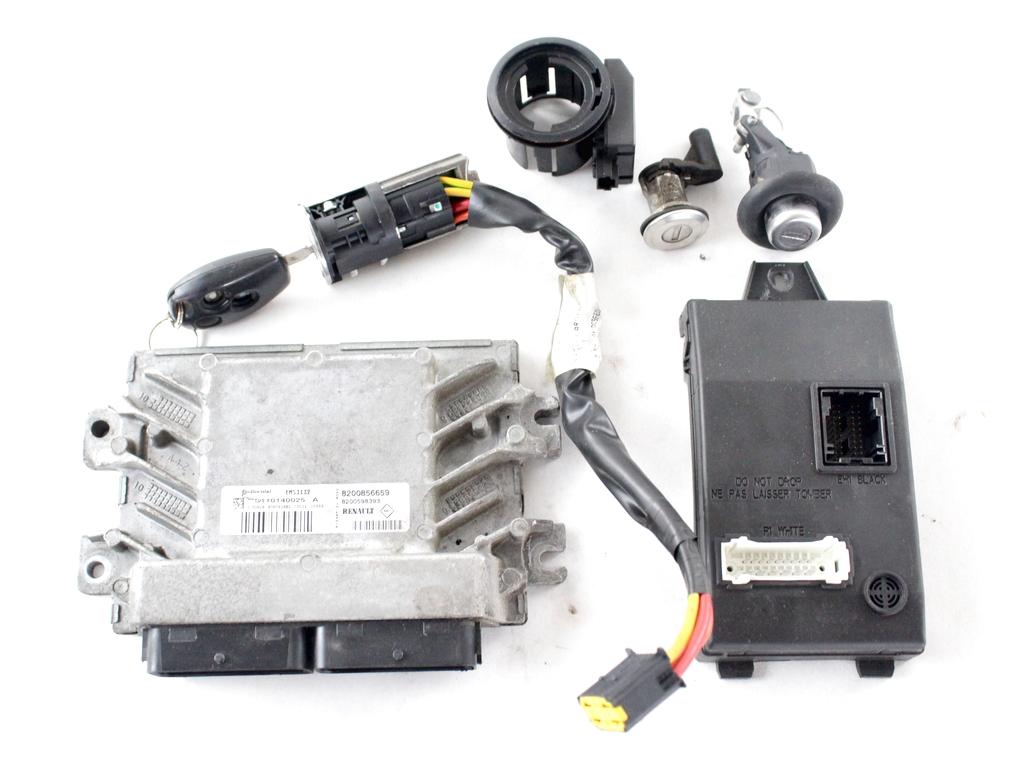 KOMPLET ODKLEPANJE IN VZIG  OEM N. 7197 KIT ACCENSIONE AVVIAMENTO ORIGINAL REZERVNI DEL DACIA SANDERO MK1 (2008 - 2012) BENZINA/GPL LETNIK 2010
