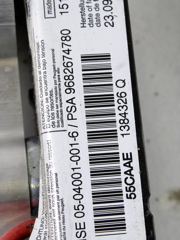 ZASCITNI SISTEM OEM N. 9682674780 ORIGINAL REZERVNI DEL PEUGEOT 308 4A 4B 4C 4E 4H MK1 BER/SW/CC (2007 - 2013) DIESEL LETNIK 2010