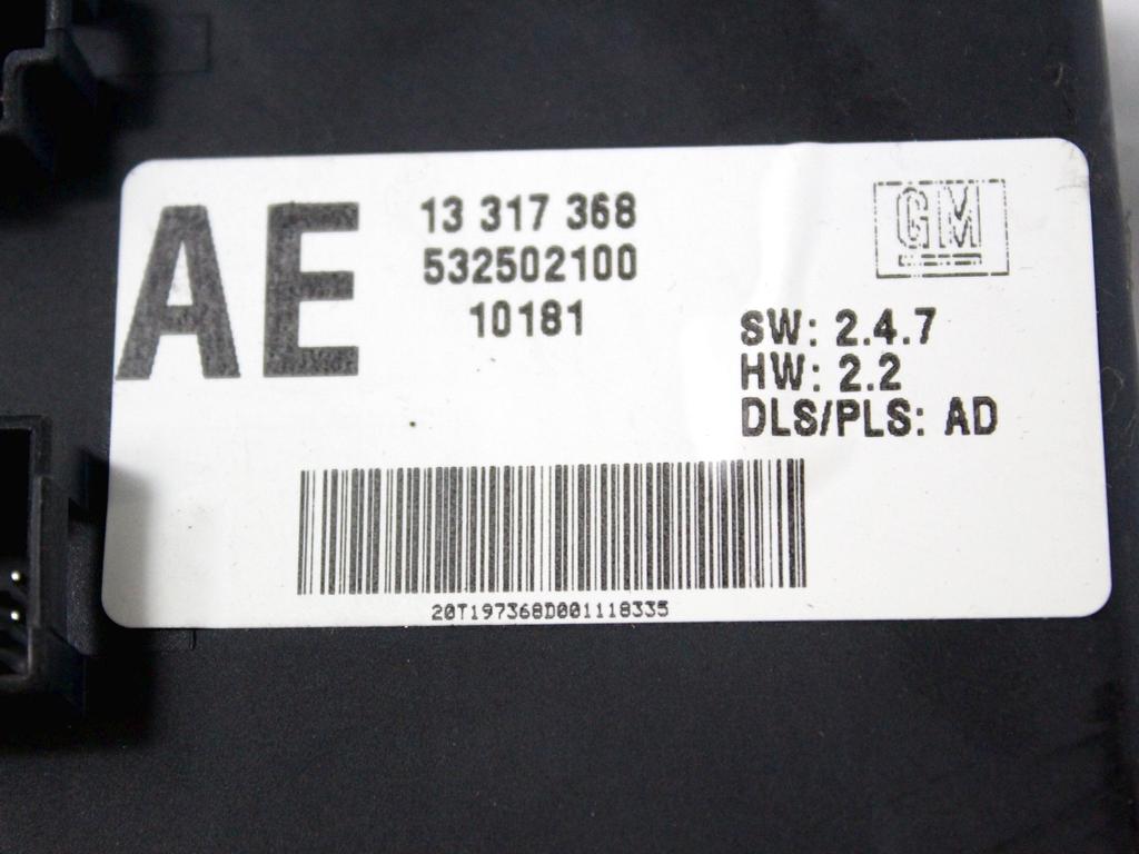 RACUNALNIK ZAROMETOV OEM N. 13317368 ORIGINAL REZERVNI DEL OPEL INSIGNIA A G09 (2008 - 2017)DIESEL LETNIK 2010