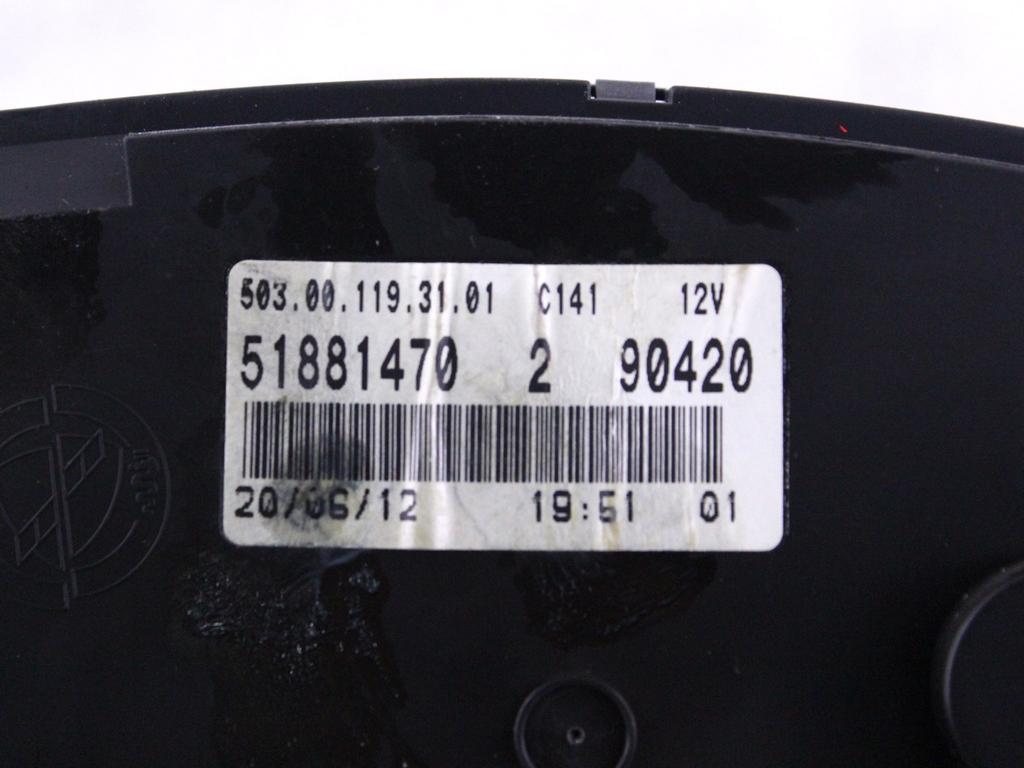 KILOMETER STEVEC OEM N. 51881470 ORIGINAL REZERVNI DEL LANCIA MUSA 350 R (09/2007 - 8/2013) BENZINA/GPL LETNIK 2012