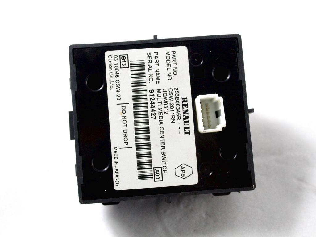 CELNA ENOTA ZA UPRAVLJANJE RADIA/NAVIGACIJ OEM N. 253B00345R ORIGINAL REZERVNI DEL RENAULT MEGANE MK3 BZ0/1 B3 DZ0/1 KZ0/1 BER/SPORTOUR/ESTATE (2009 - 2015) DIESEL LETNIK 2010