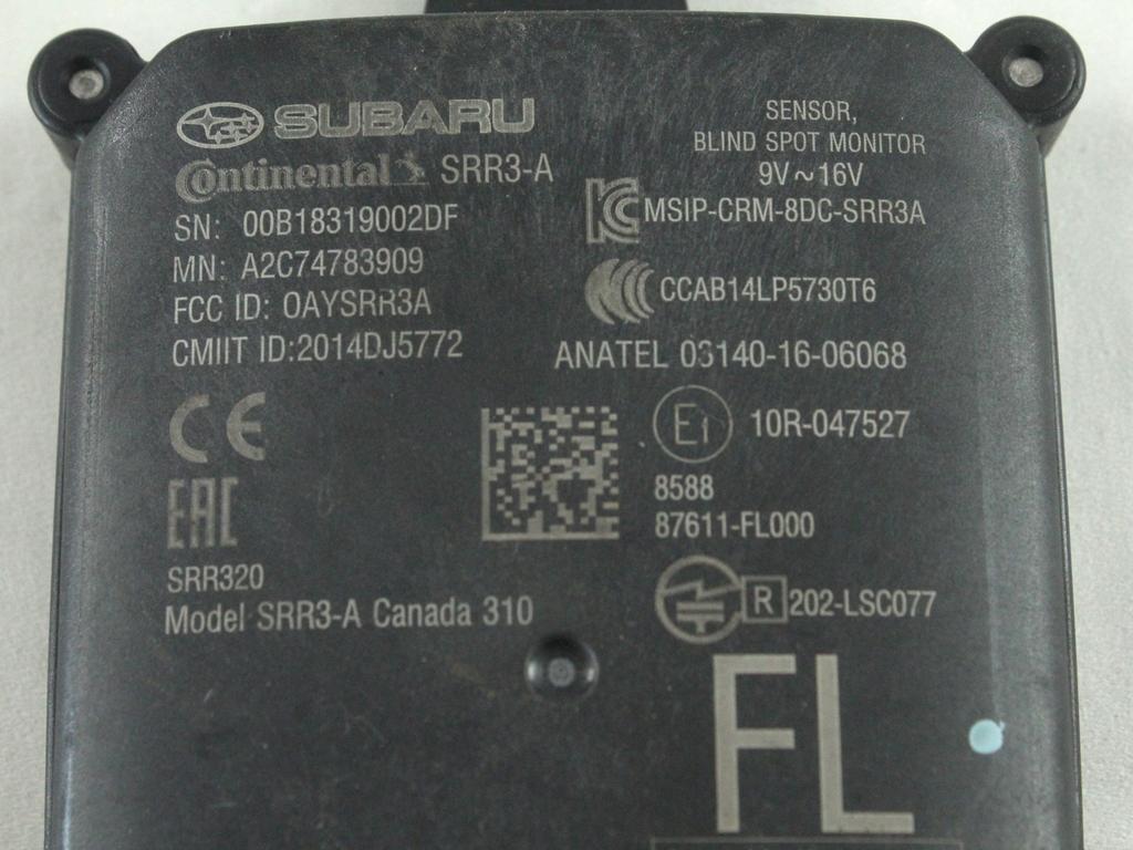 DRUGI SENZORJI OEM N. 2014DJ5772 ORIGINAL REZERVNI DEL SUBARU XV MK2 GT (DAL 2017)BENZINA LETNIK 2019