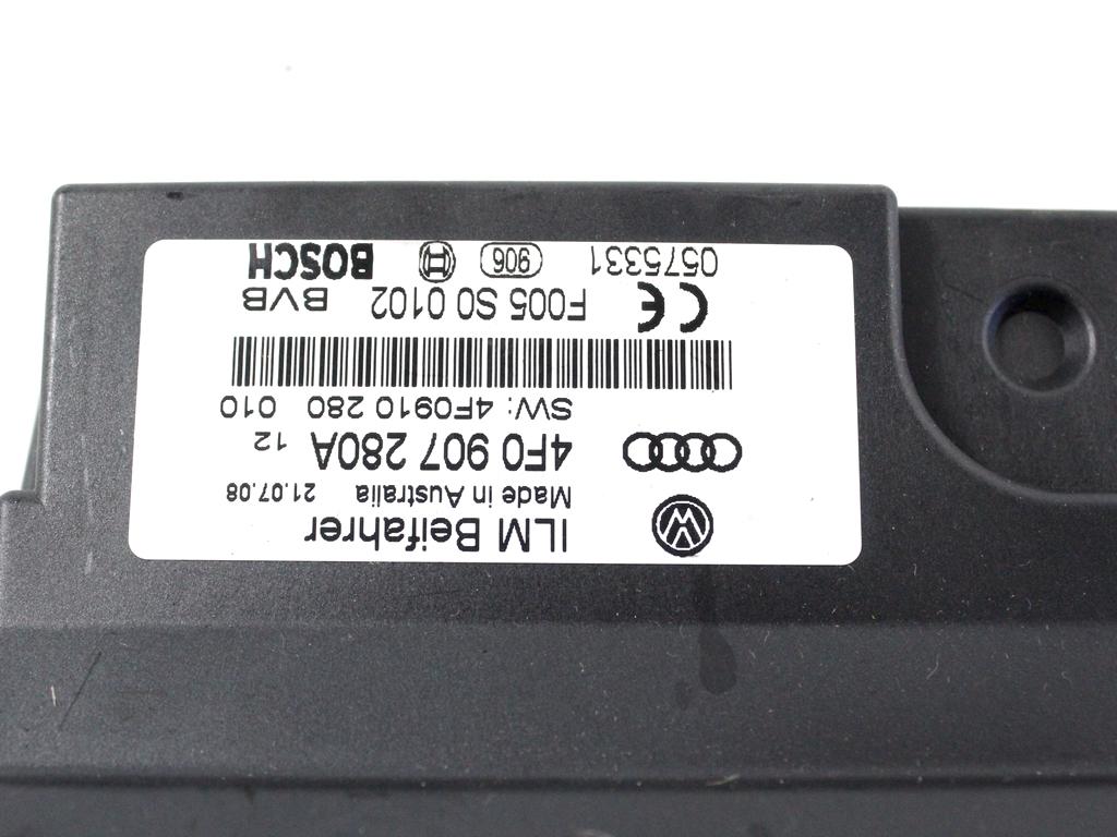 RACUNALNIK MOTORJA/REM OEM N. 4F0907280A ORIGINAL REZERVNI DEL AUDI A6 C6 R 4F2 4FH 4F5 BER/SW/ALLROAD (10/2008 - 2011) DIESEL LETNIK 2009