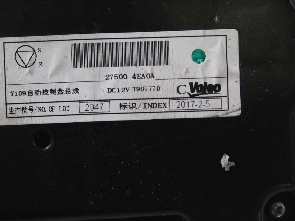 KONTROLNA ENOTA KLIMATSKE NAPRAVE / AVTOMATSKA KLIMATSKA NAPRAVA OEM N. 275004EA0A ORIGINAL REZERVNI DEL NISSAN QASHQAI J11 (2013 - 2021)DIESEL LETNIK 2017