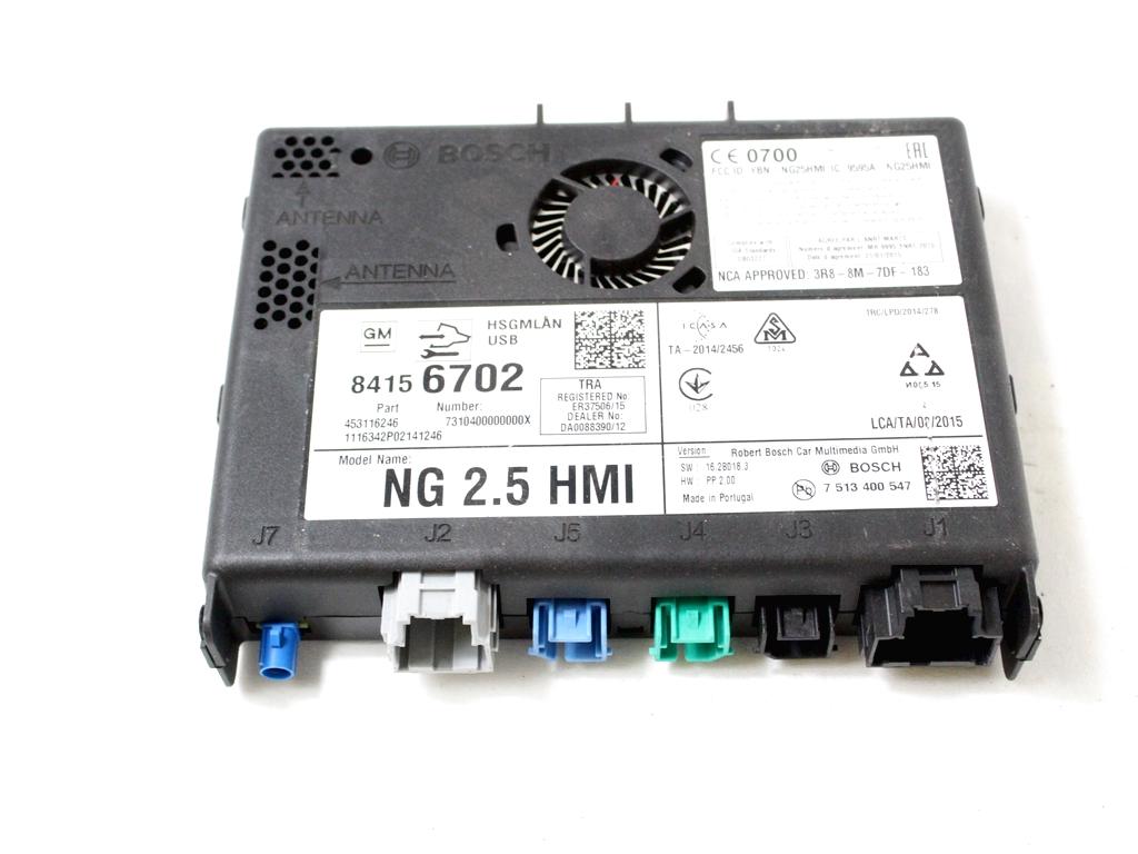 KRMILNA ENOTA NAVIGACIJSKE ENOTE OEM N. 84156702 ORIGINAL REZERVNI DEL OPEL ASTRA K B16 5P/3P/SW (2015 - 2021)DIESEL LETNIK 2017