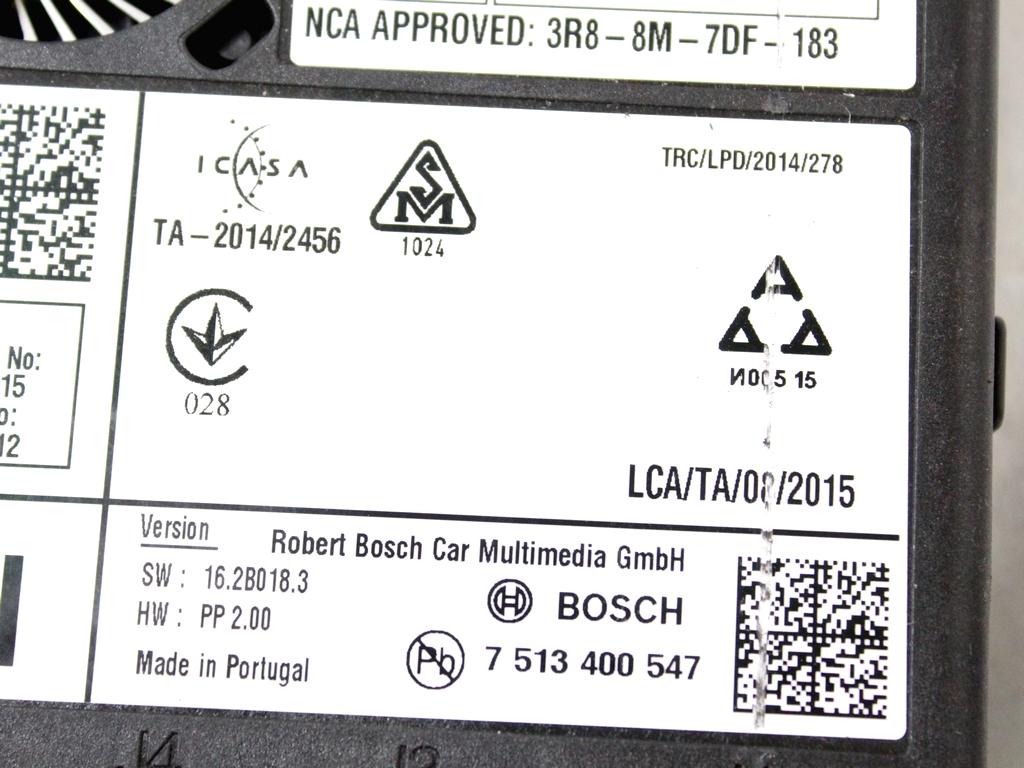 KRMILNA ENOTA NAVIGACIJSKE ENOTE OEM N. 84156702 ORIGINAL REZERVNI DEL OPEL ASTRA K B16 5P/3P/SW (2015 - 2021)DIESEL LETNIK 2017