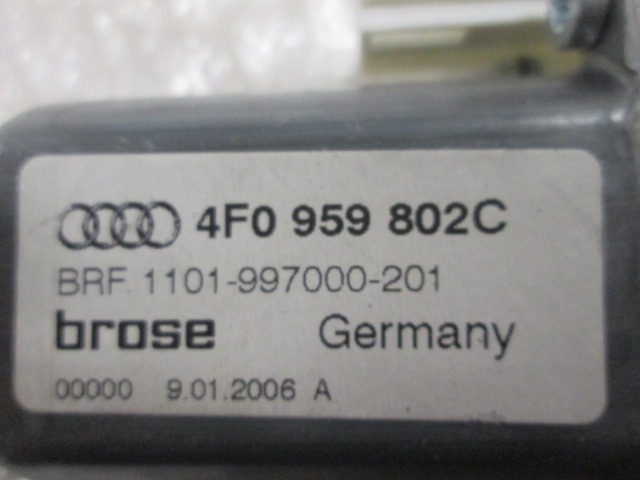 MOTORCEK ELEKTRICNEGA POMIKA ZADNJEGA STEKLA  OEM N. 4F0959802A ORIGINAL REZERVNI DEL AUDI A6 C6 4F2 4FH 4F5 BER/SW/ALLROAD (07/2004 - 10/2008) DIESEL LETNIK 2006