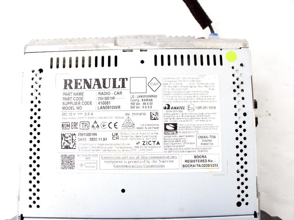 RADIO CD / OJACEVALNIK / IMETNIK HIFI OEM N. 681040102R ORIGINAL REZERVNI DEL DACIA DUSTER HM/HM R (DAL 2017)DIESEL LETNIK 2023