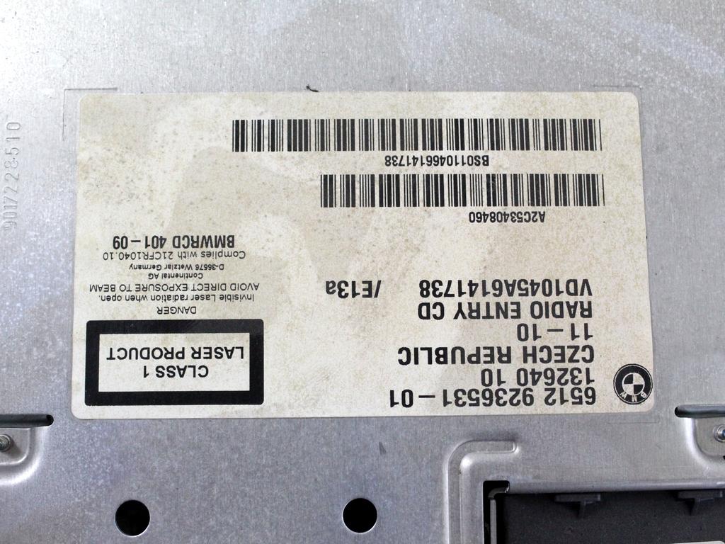 RADIO CD / OJACEVALNIK / IMETNIK HIFI OEM N. 65129236531 ORIGINAL REZERVNI DEL BMW SERIE 3 BER/SW/COUPE/CABRIO E90/E91/E92/E93 LCI R (2009 - 2012) DIESEL LETNIK 2010