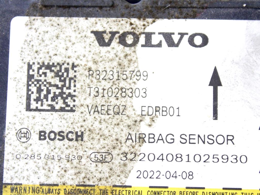 RACUNALNIK AIRBAG OEM N. 32315799 ORIGINAL REZERVNI DEL VOLVO XC40 536 R (DAL 2022)BENZINA LETNIK 2022