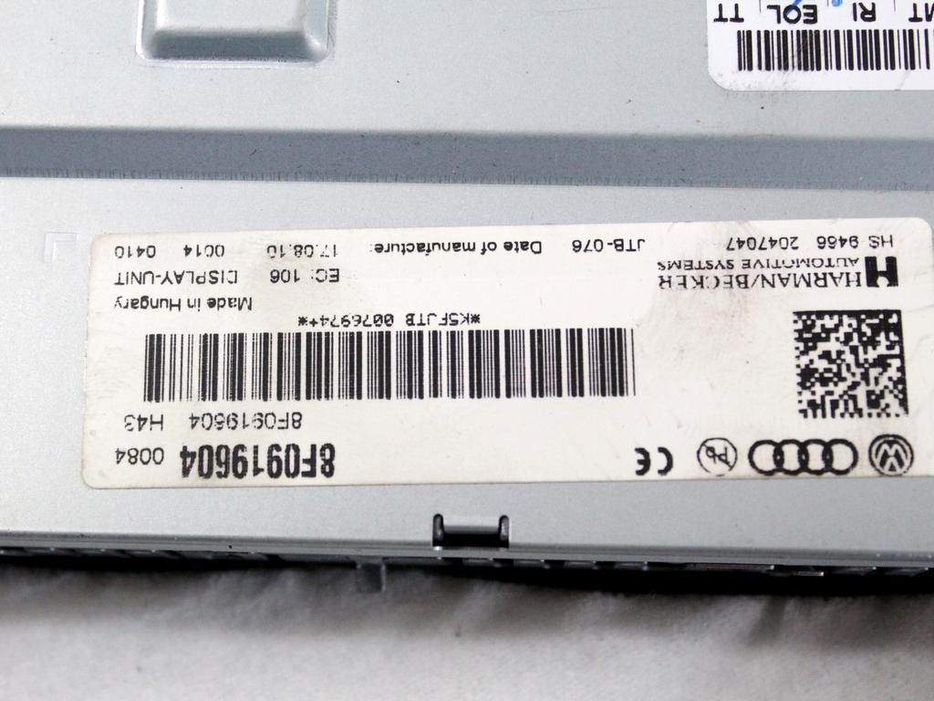 NAVIGCIJA  OEM N. 8F0919604 ORIGINAL REZERVNI DEL AUDI A5 8T COUPE/5P (2007 - 2011) DIESEL LETNIK 2011