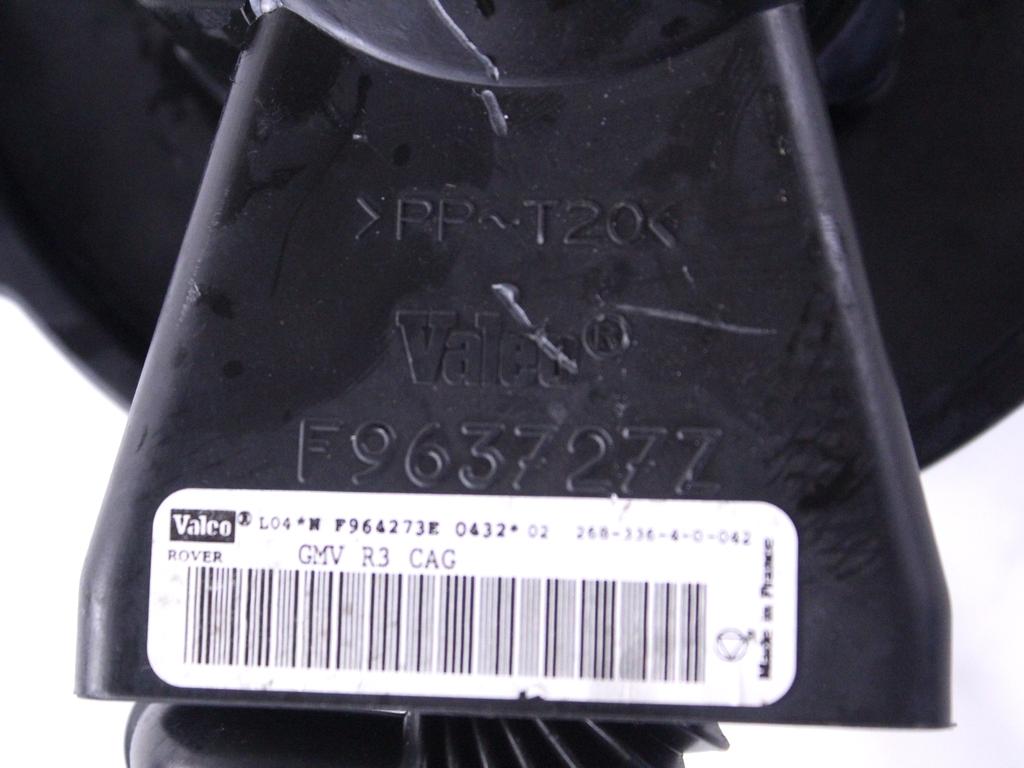 VENTILATOR  KABINE  OEM N. JGB000040 ORIGINAL REZERVNI DEL MG ZR (2001 - 2005) BENZINA LETNIK 2006