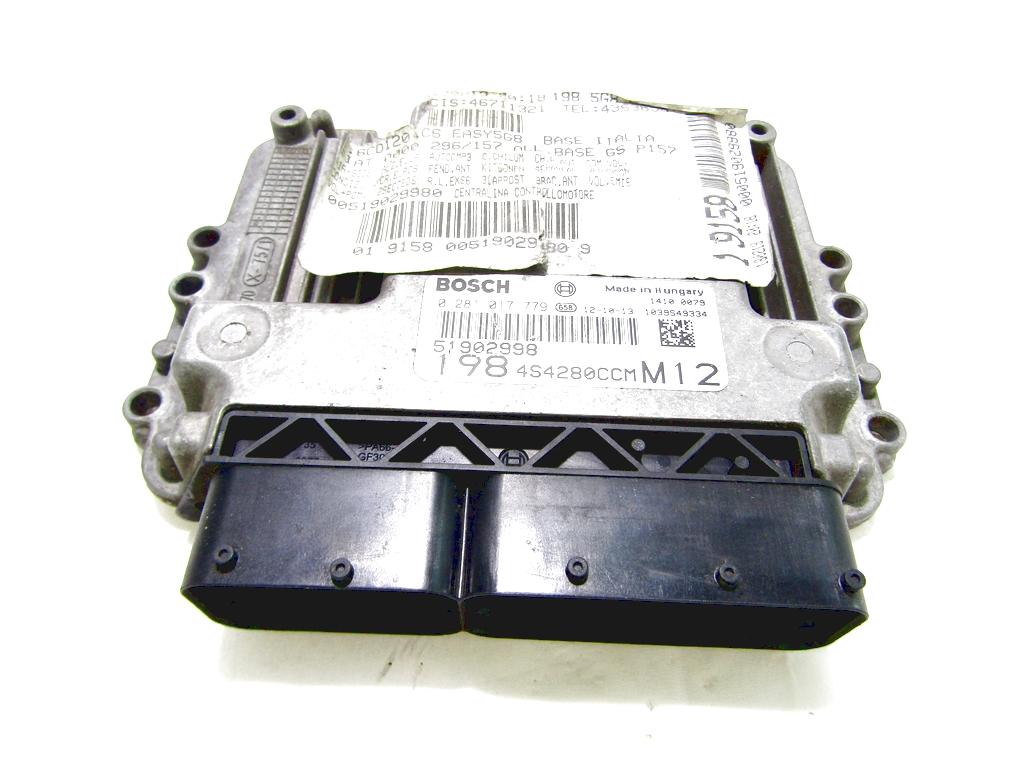 OSNOVNA KRMILNA ENOTA DDE / MODUL ZA VBRIZGAVANJE OEM N. 51902998 ORIGINAL REZERVNI DEL FIAT BRAVO 198 R (2010 - 2014) DIESEL LETNIK 2013