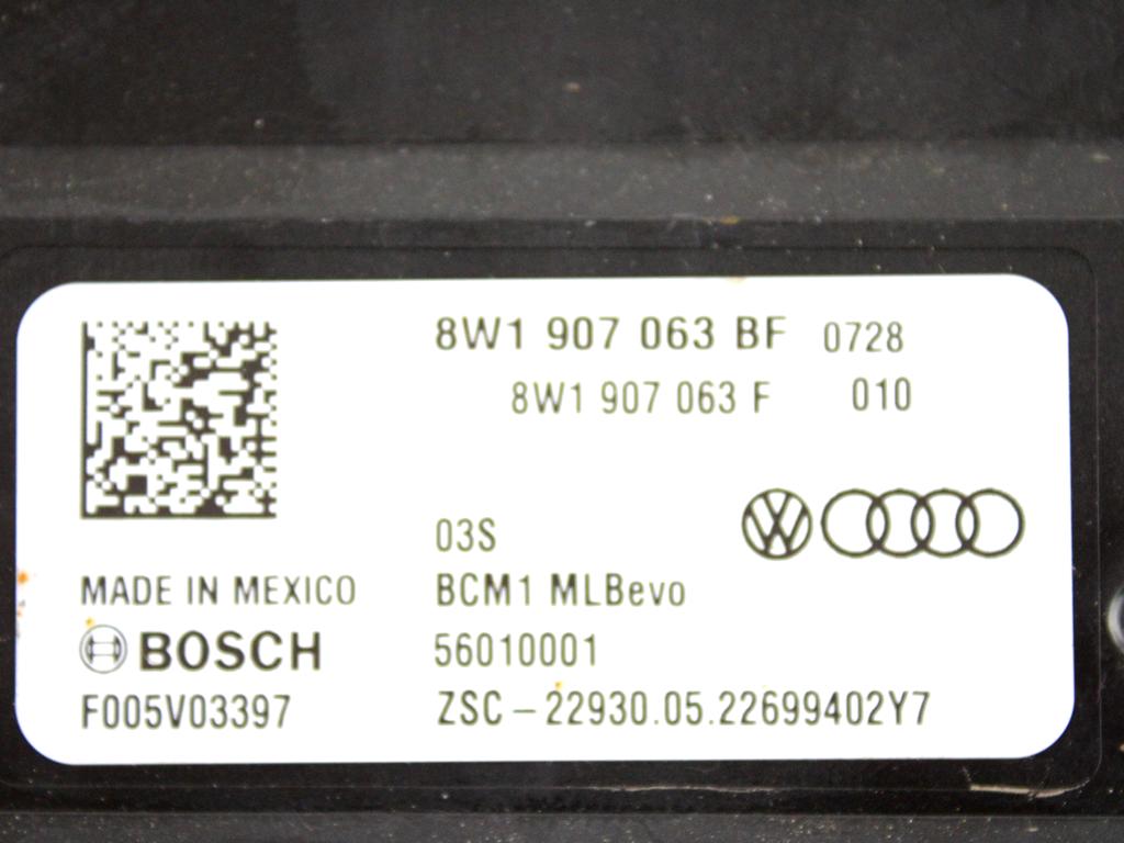 RACUNALNIK MOTORJA/REM OEM N. 8W1907063F ORIGINAL REZERVNI DEL AUDI Q5 80A R (DAL 2021)IBRIDO (ELETRICO-BENZINA) LETNIK 2022