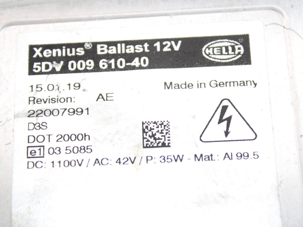 RACUNALNIK KSENONSKIH ZAROMETOV OEM N. 63117248050 ORIGINAL REZERVNI DEL BMW X5 E70 LCI (2010-2013)DIESEL LETNIK 2012