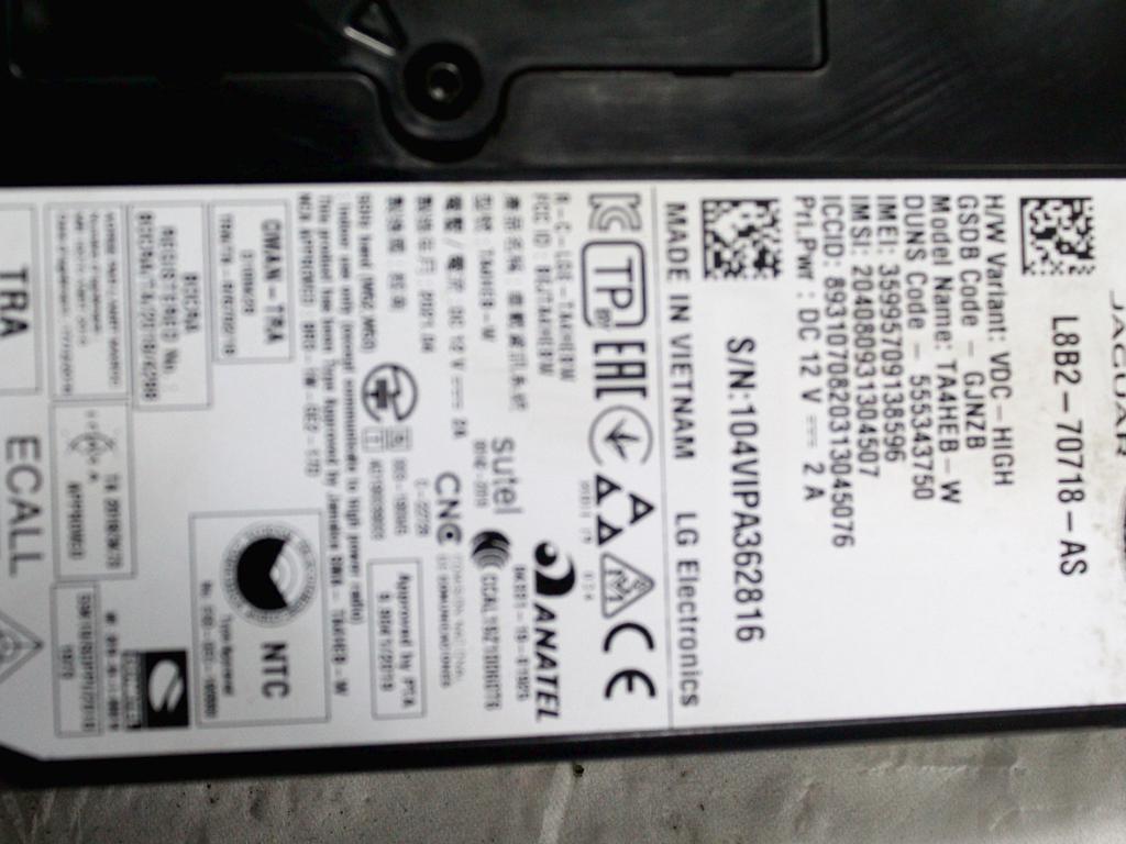RAZNE KRMILNE ENOTE  OEM N. L8B2-70718-AS ORIGINAL REZERVNI DEL LAND ROVER RANGE ROVER EVOQUE L551 (DAL 2019)IBRIDO (ELETTRICO-DIESEL)   LETNIK 2021