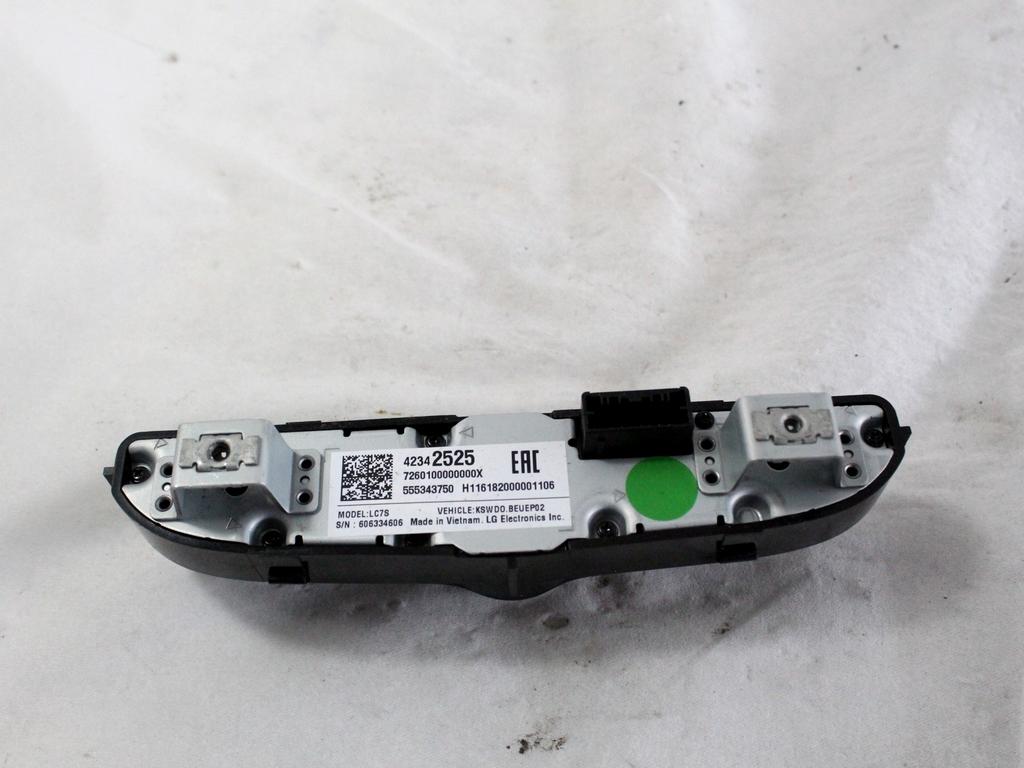 CELNA ENOTA ZA UPRAVLJANJE RADIA/NAVIGACIJ OEM N. 42342525 ORIGINAL REZERVNI DEL OPEL ASTRA K B16 5P/3P/SW (2015 - 2021)DIESEL LETNIK 2017