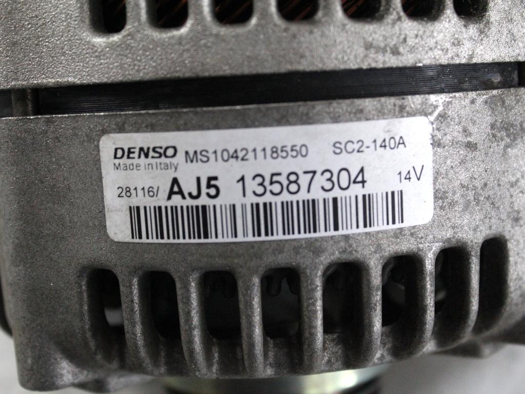 ALTERNATOR OEM N. 13587304 ORIGINAL REZERVNI DEL OPEL ASTRA K B16 5P/3P/SW (2015 - 2021)DIESEL LETNIK 2017