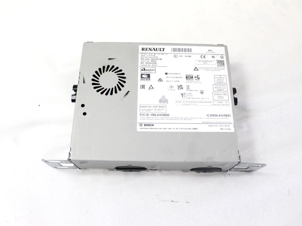REZERVNI DELI, RADIJSKO-NAVIGACIJSKE NAPRAVE OEM N. 259159519R ORIGINAL REZERVNI DEL RENAULT CLIO B7 SCE MK5 (DAL 2019)IBRIDO (ELETRICO-BENZINA) LETNIK 2022